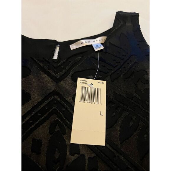 NWT Max Studio sleeveless black blouse - Picture 3 of 5